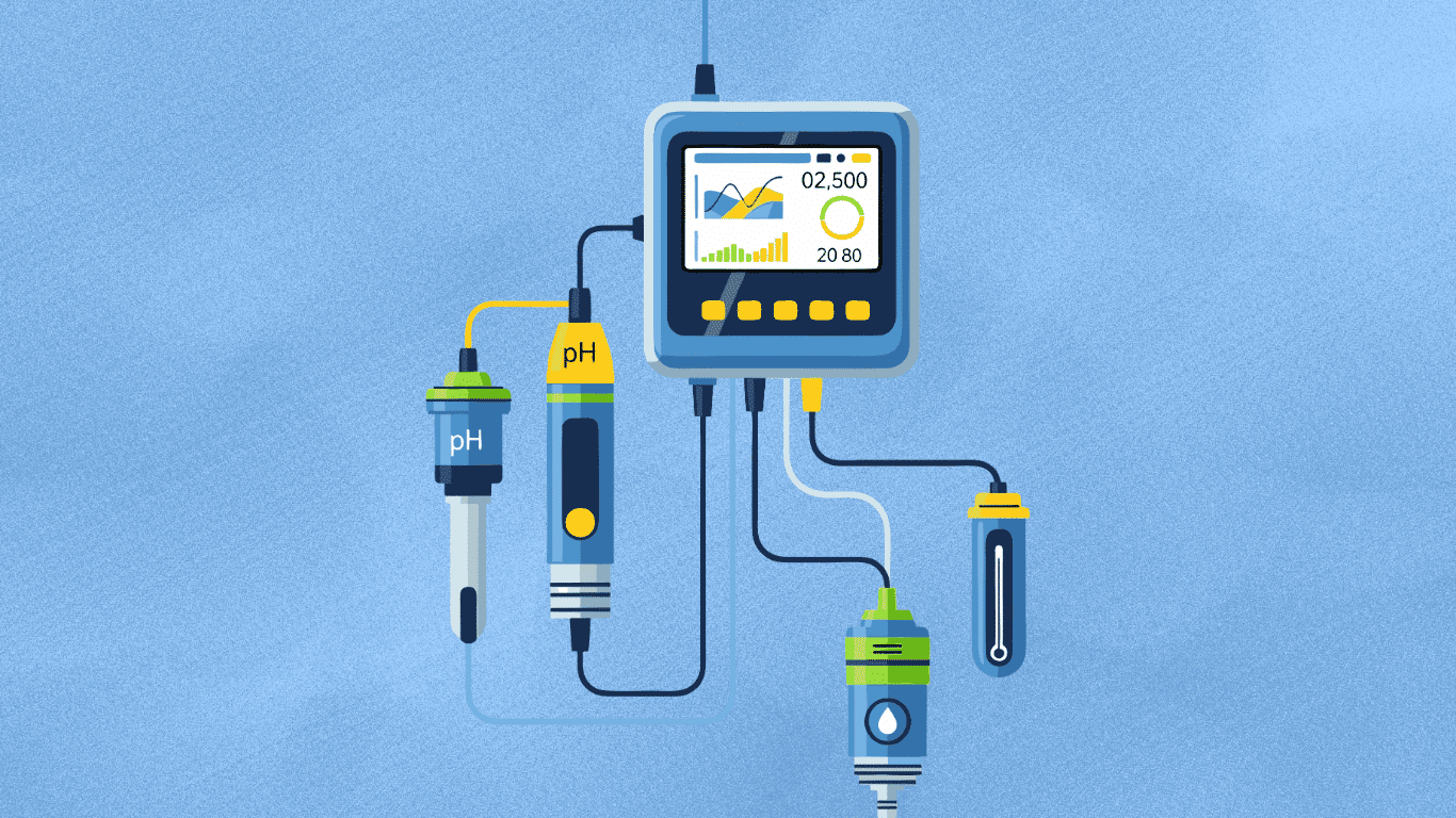 Water quality sensor equipment for monitoring key water parameters such as dissolved oxygen, pH, turbidity, conductivity, salinity, and temperature. Designed for real-time data collection and analysis, this system supports water quality data logging, regulatory compliance, and wastewater management. The sensors measure contaminants like chloride, nitrate, nitrite, ammonium, and more, ensuring accurate predictions and monitoring for applications in seawater, wastewater, and pipes. Ideal for both educational and commercial projects, this system connects to software for data analysis and control, providing a selection of featured products to suit various needs in water quality monitoring and research.
